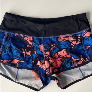 lululemon speed up shorts 2.5” rare pattern